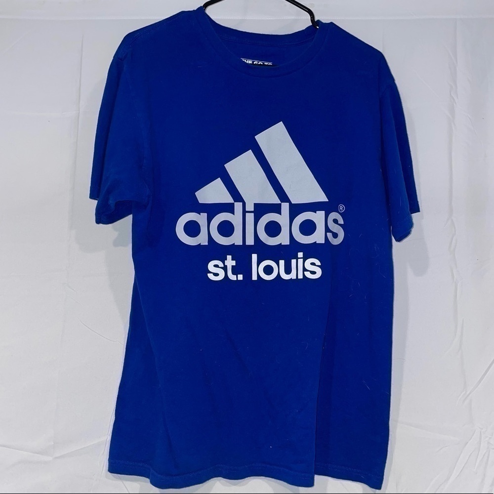 Adidas Tee Shirt The Go-To Tee Short Sleeve Saint Louis Missouri Big Logo Top L